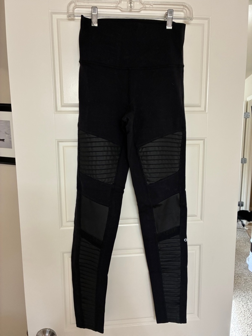 ALO High-Waisted Black Moto Leggings